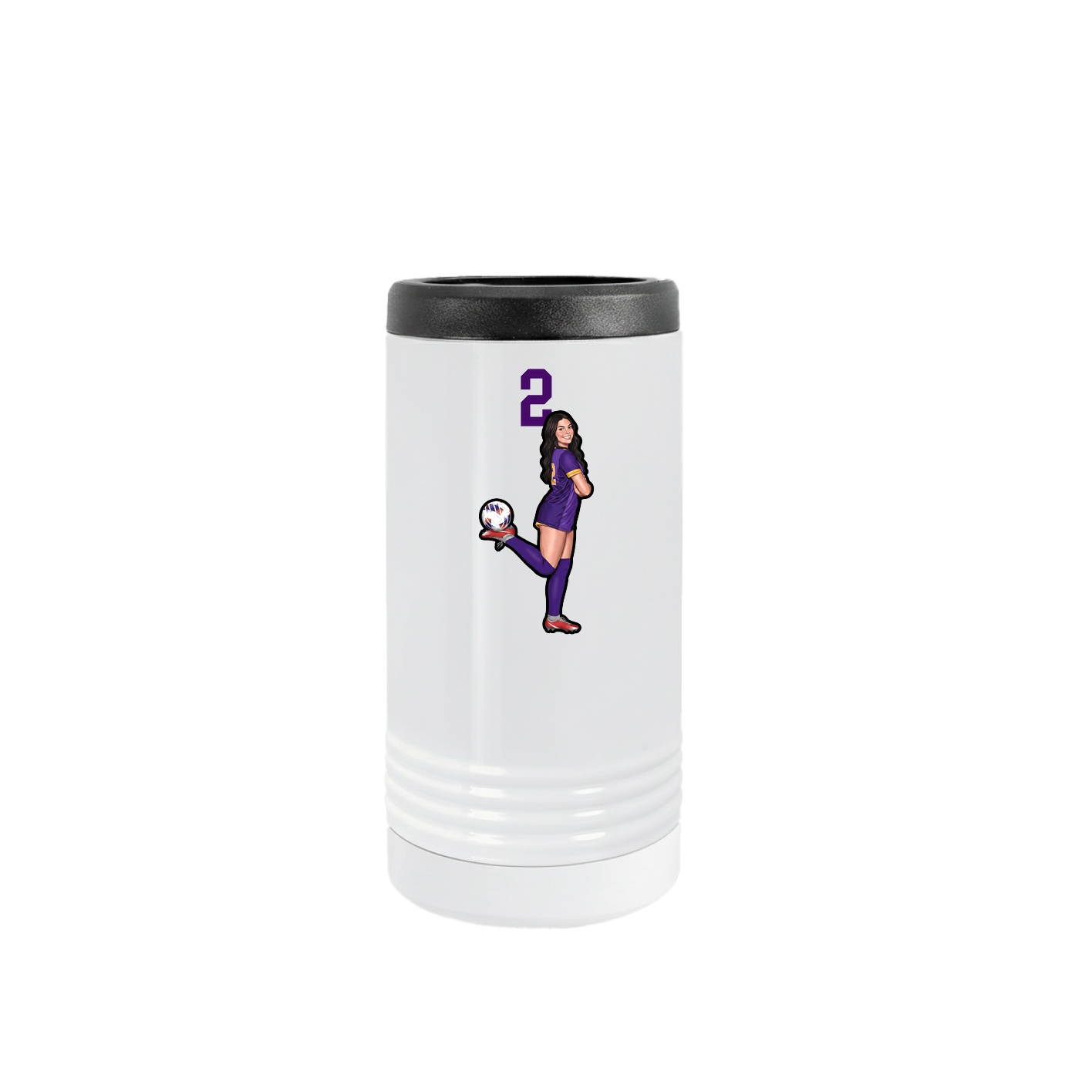 Slim Beverage Holder — Number Top in White