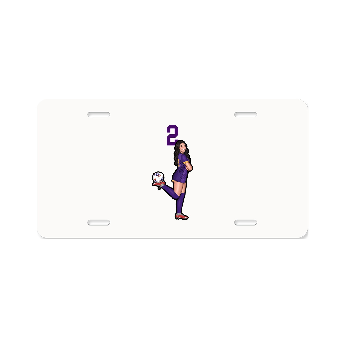 License Plate — Number Top in Classic