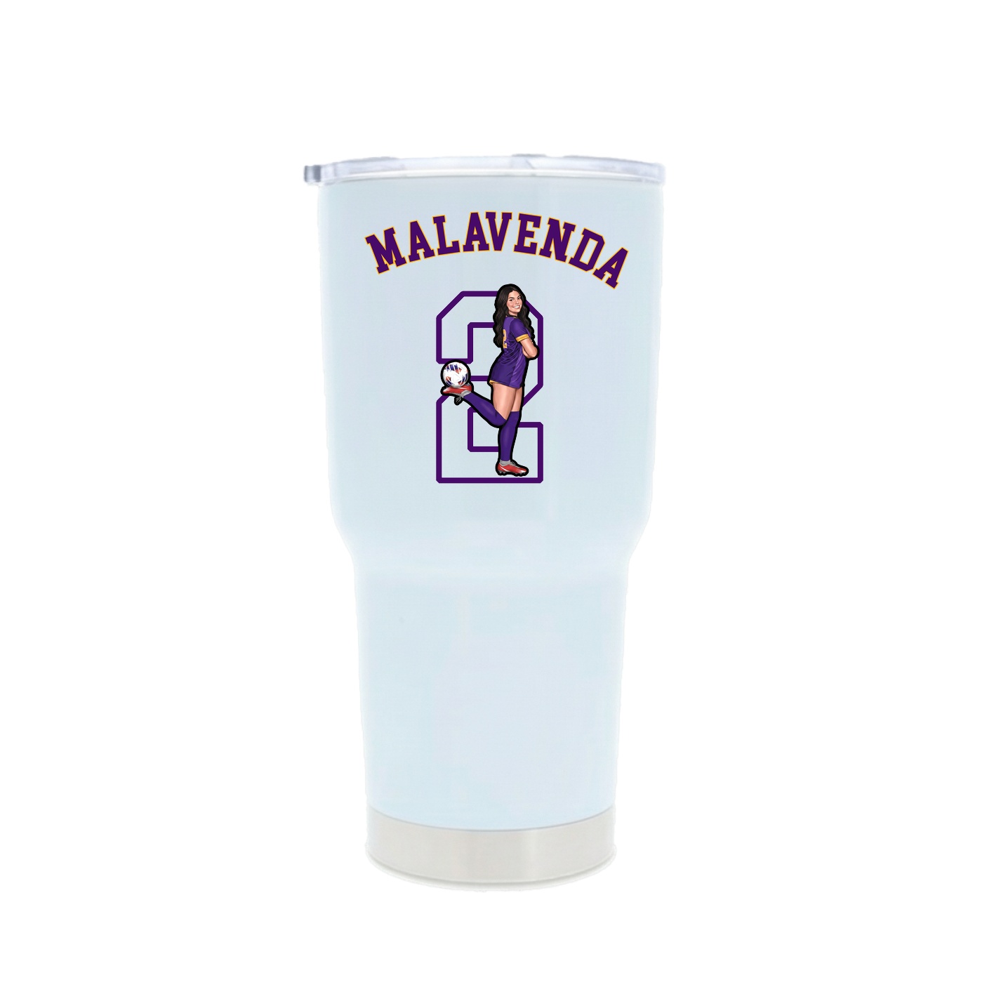 30oz Stainless Steel Tumbler — Shirsey Arch in White