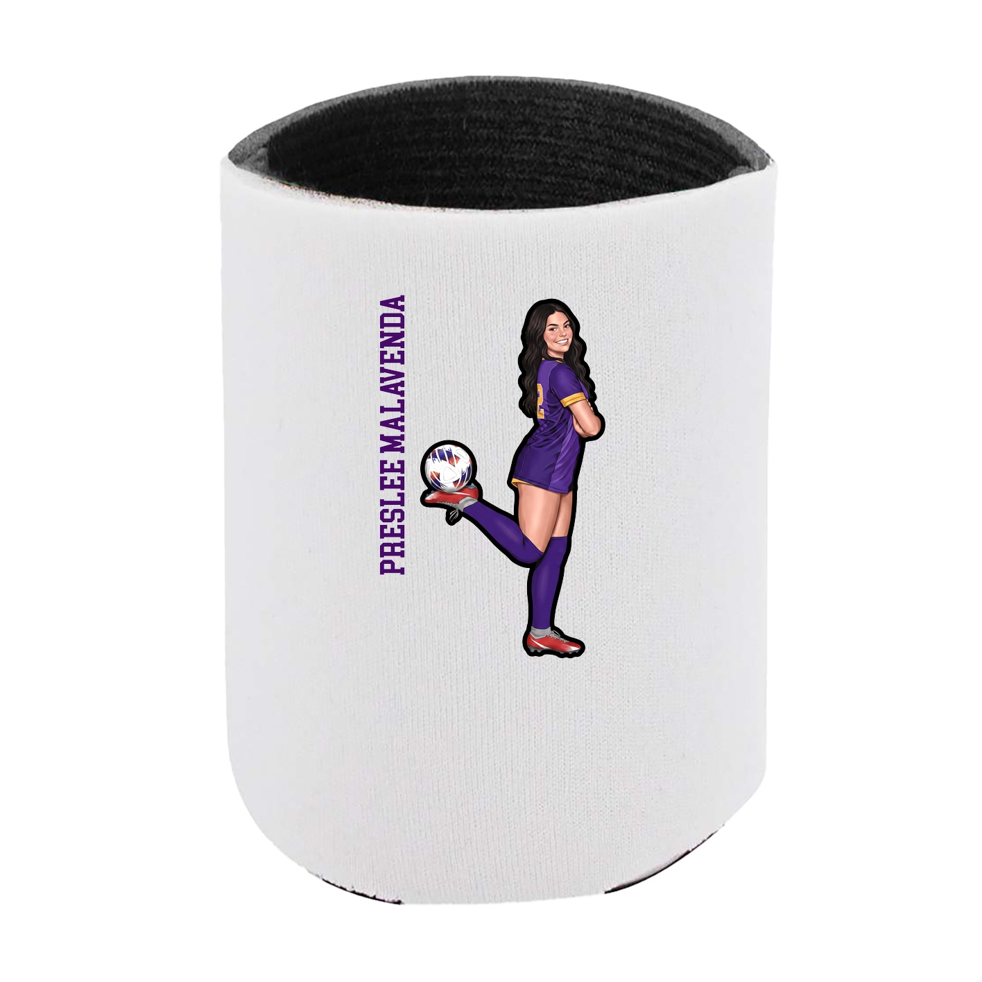Can Holder — Name Vertical in White