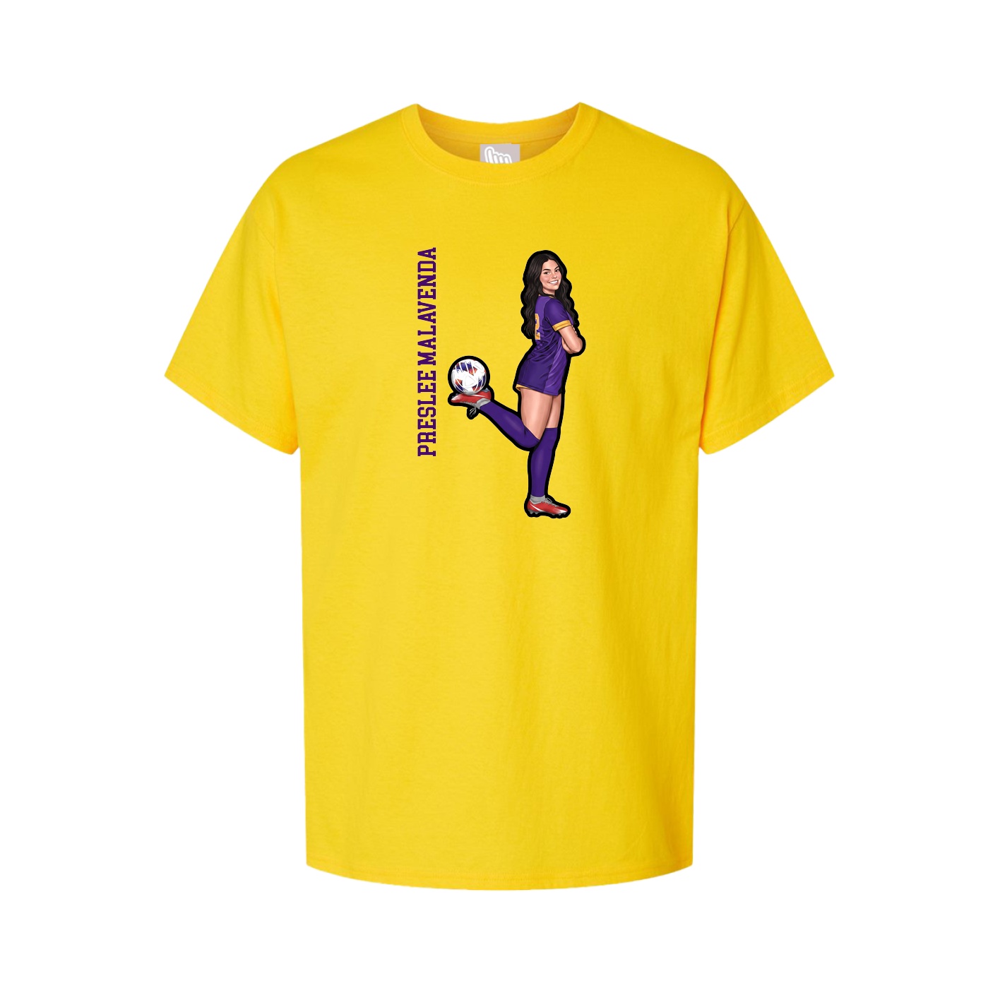Tee — Name Vertical in Gold