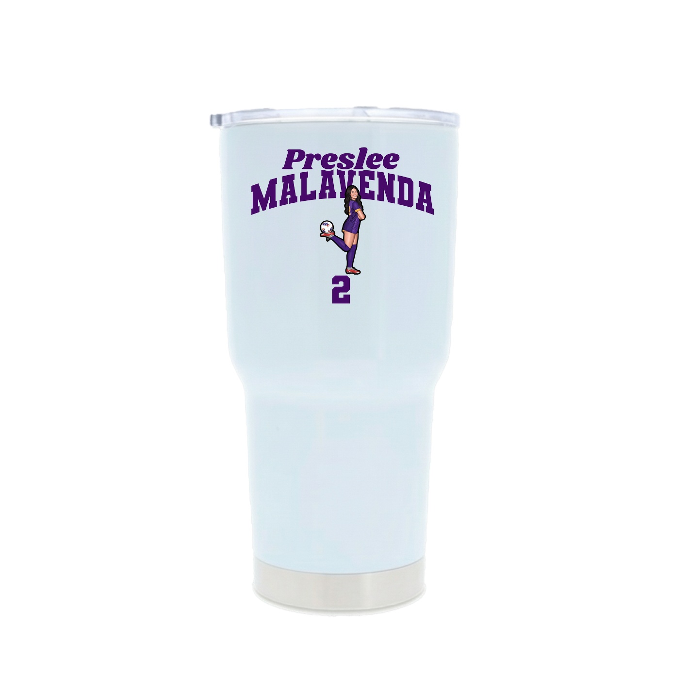 30oz Stainless Steel Tumbler — Signature Arch in White