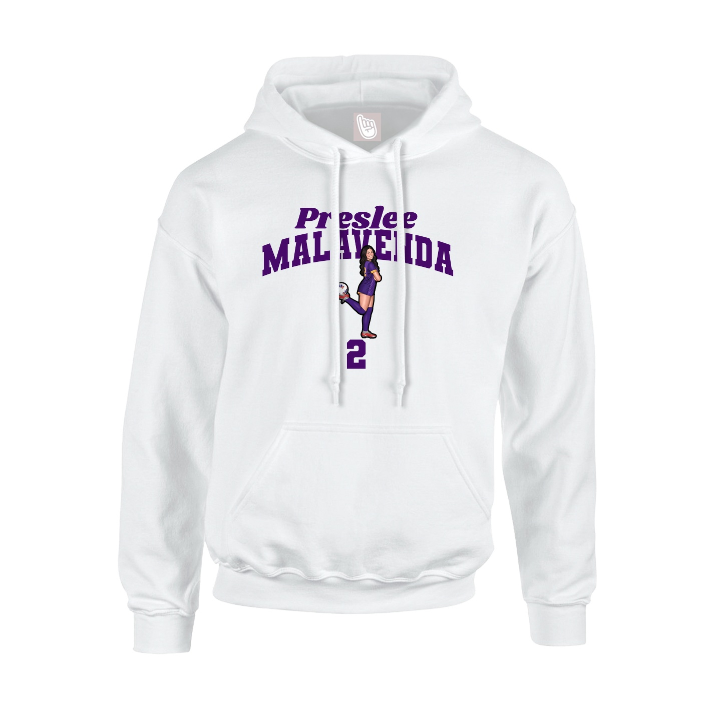Hoodie — Signature Arch in White