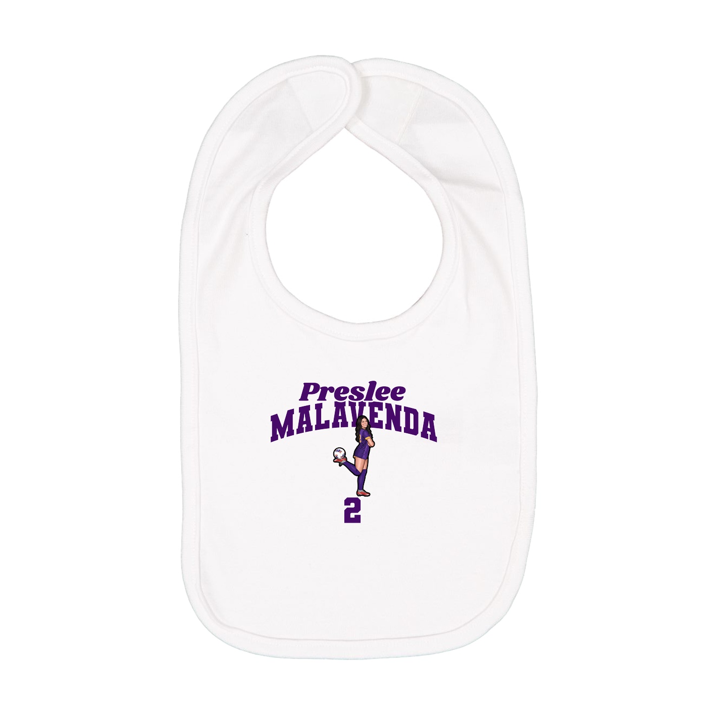 Infant Bib — Signature Arch in White