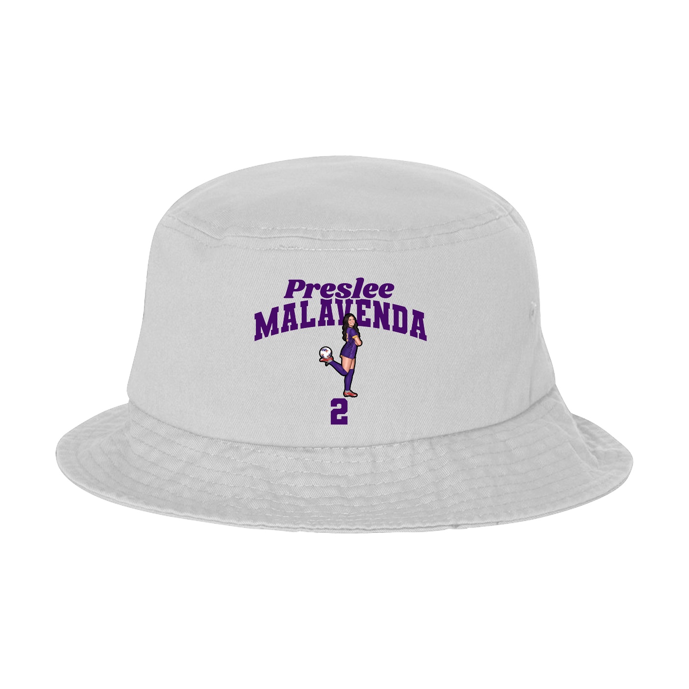 Bucket Cap — Signature Arch in White