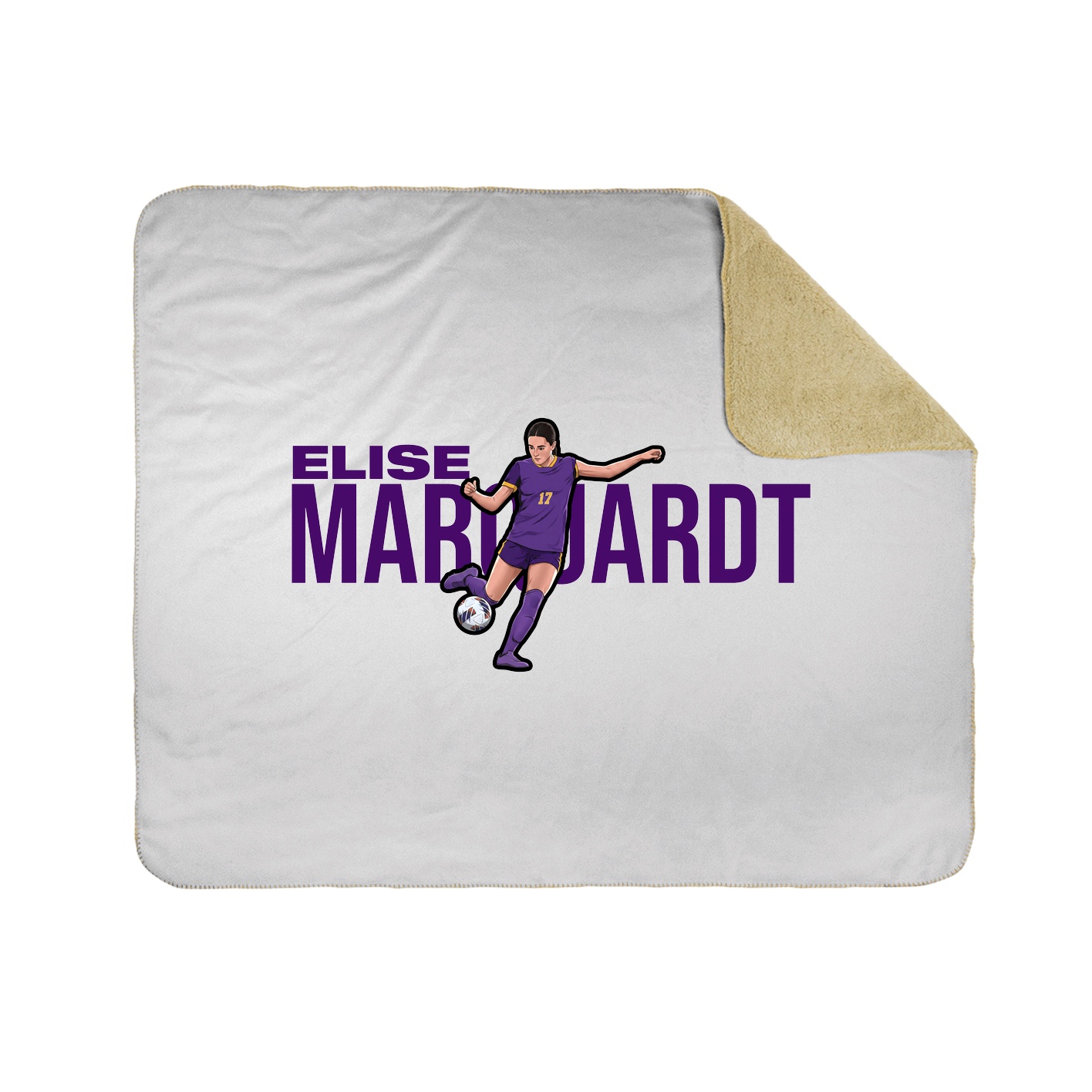 Throw Blanket — Player Name in White