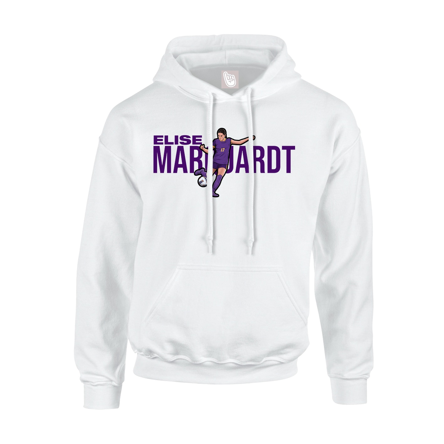 Youth Hoodie — Player Name in White