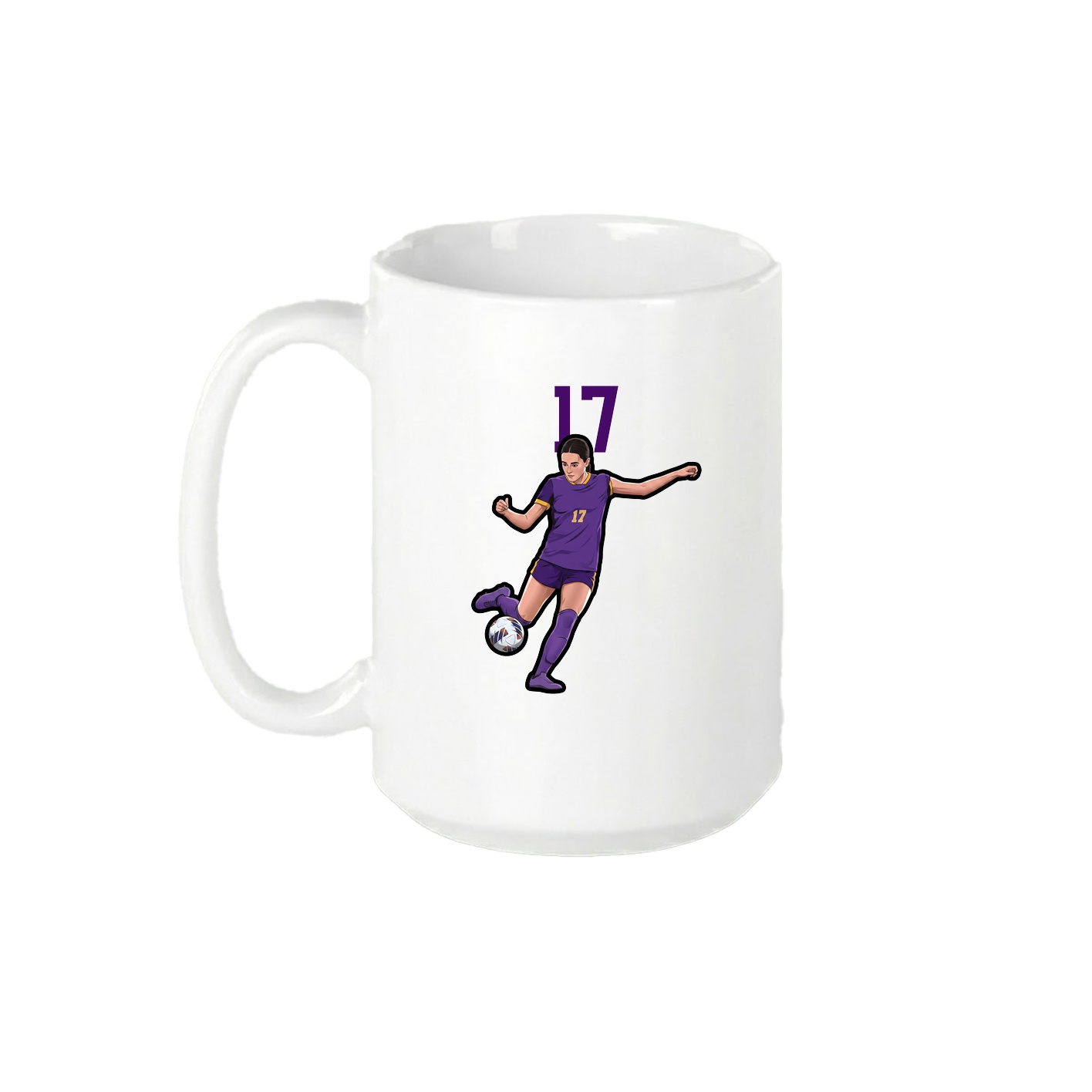 15oz Coffee Mug — Number Top in White
