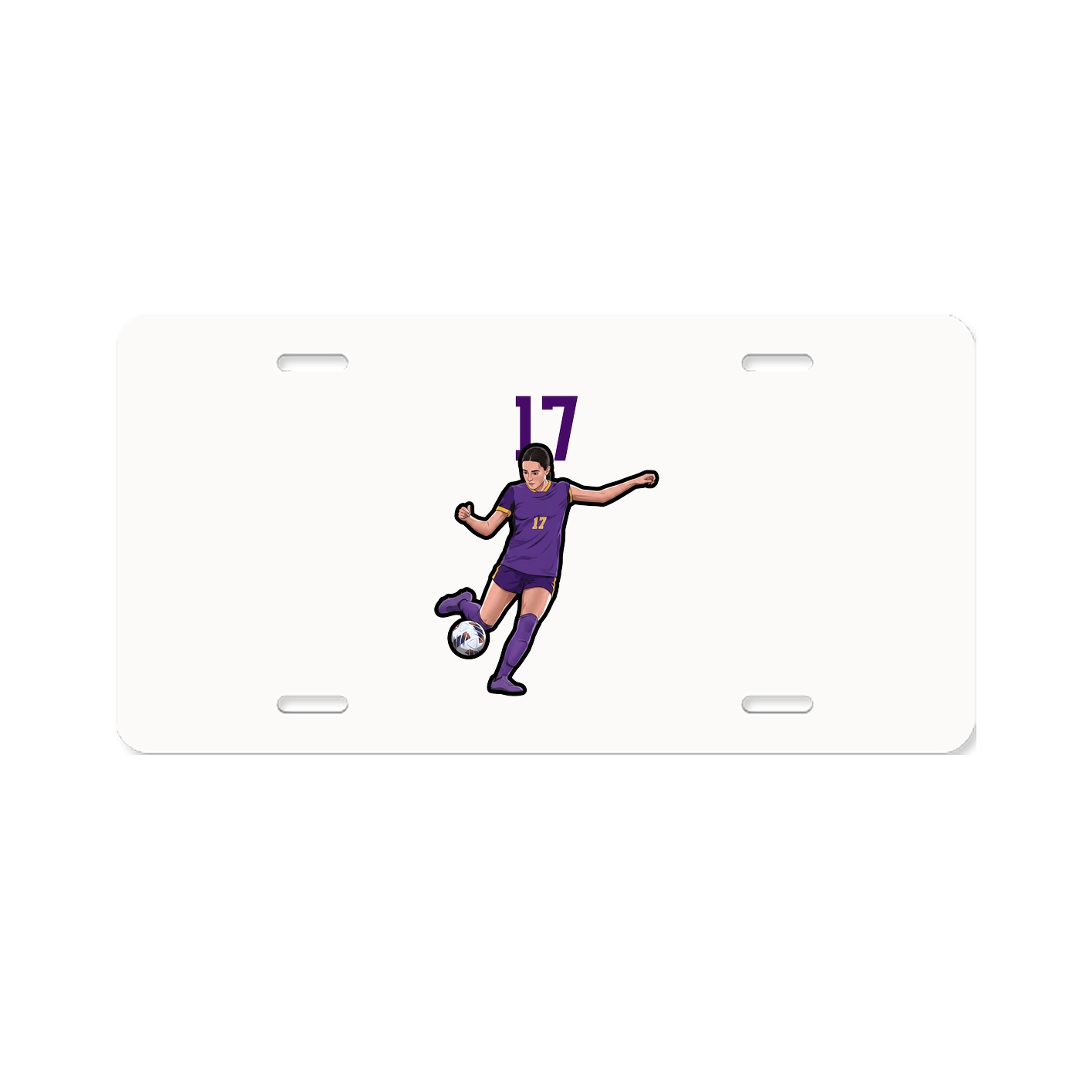 License Plate — Number Top in Classic