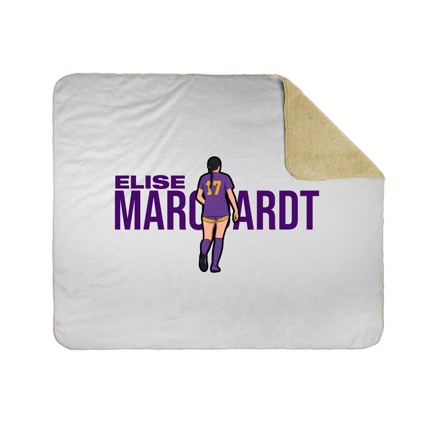 Throw Blanket — Player Name in White