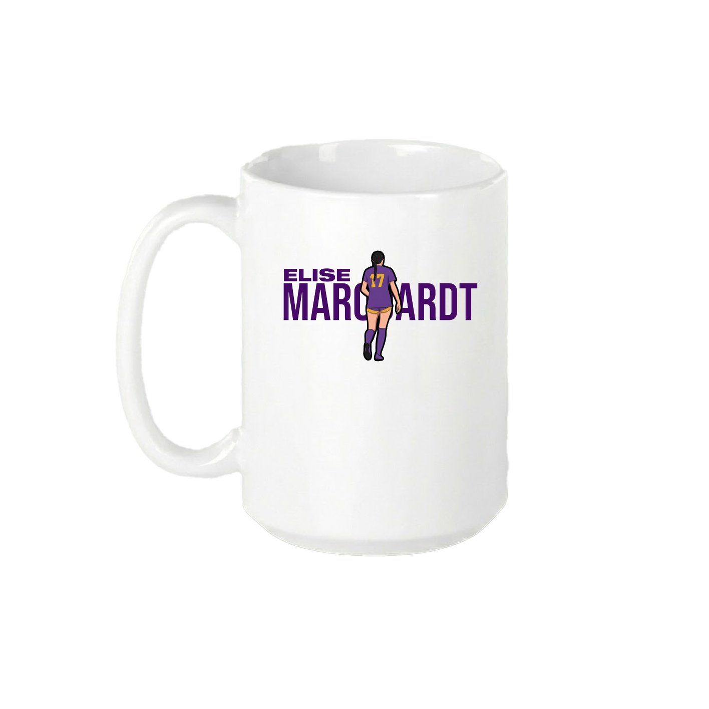 15oz Coffee Mug — Player Name in White
