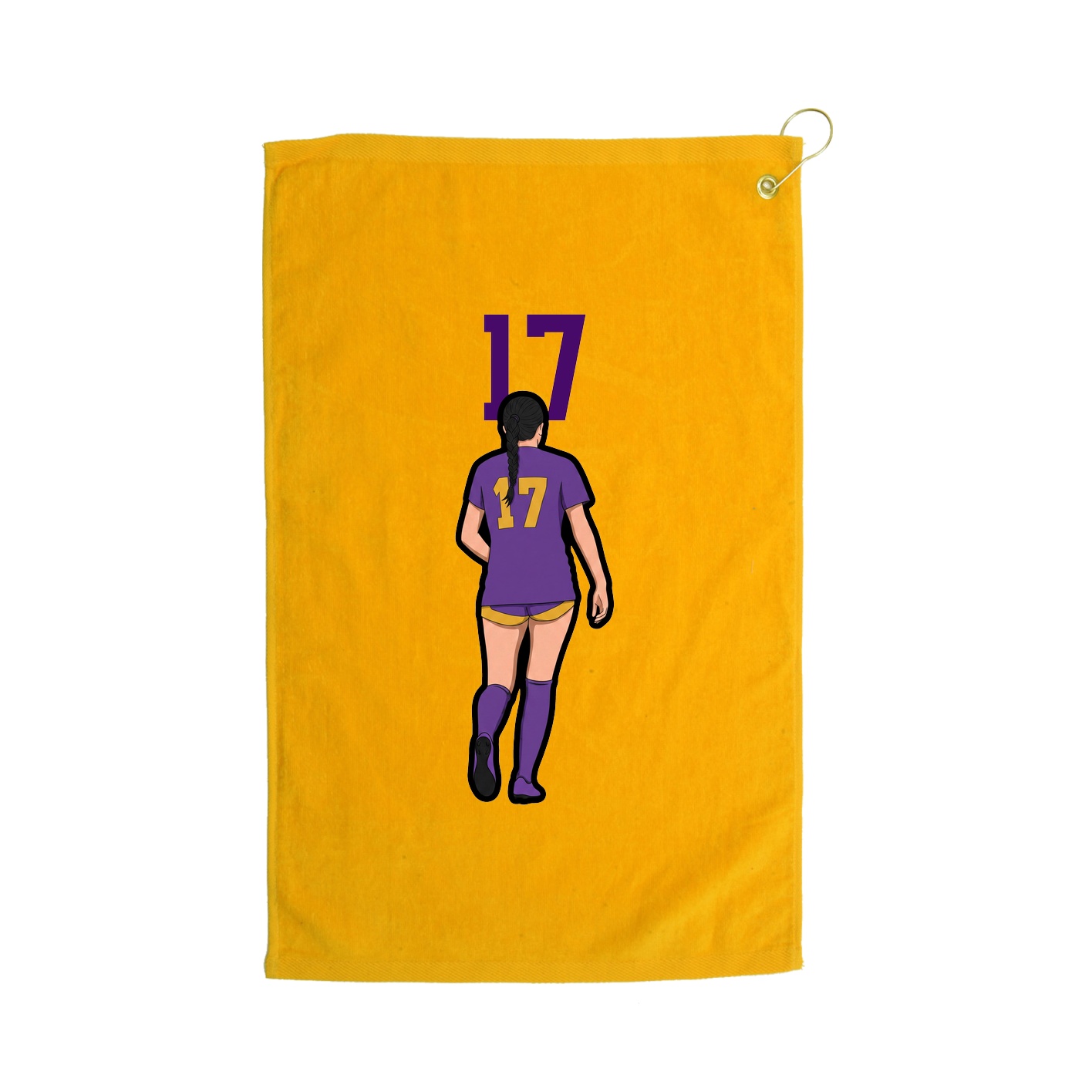 Golf Towel — Number Top in Gold
