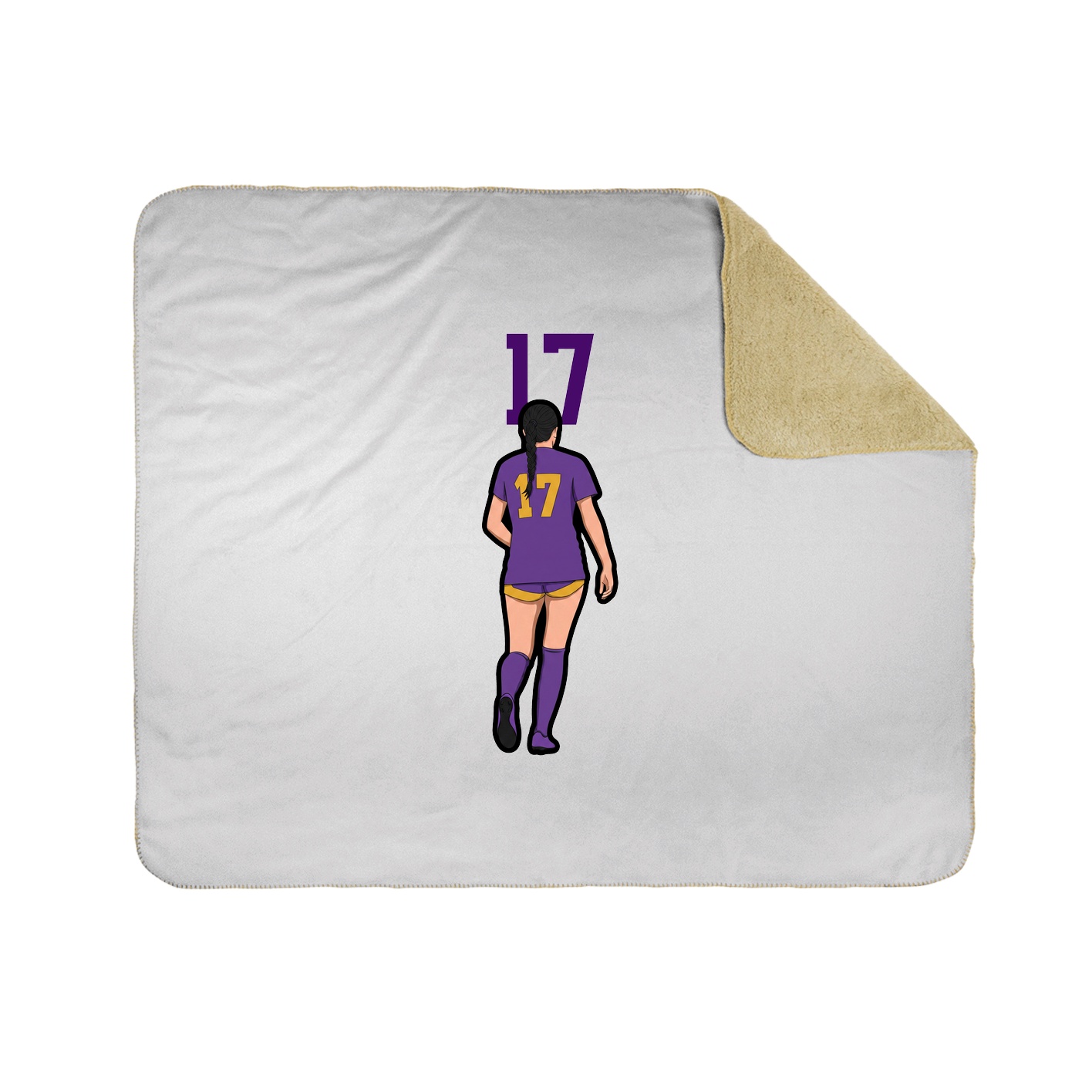 Throw Blanket — Number Top in White