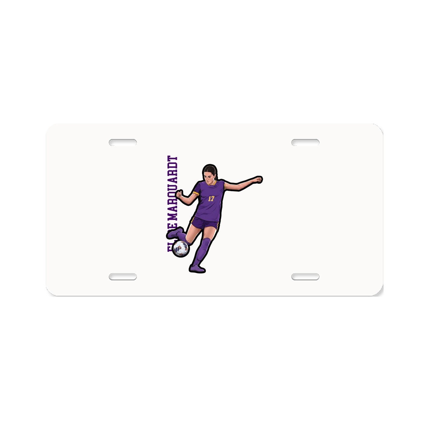 License Plate — Name Vertical in Classic