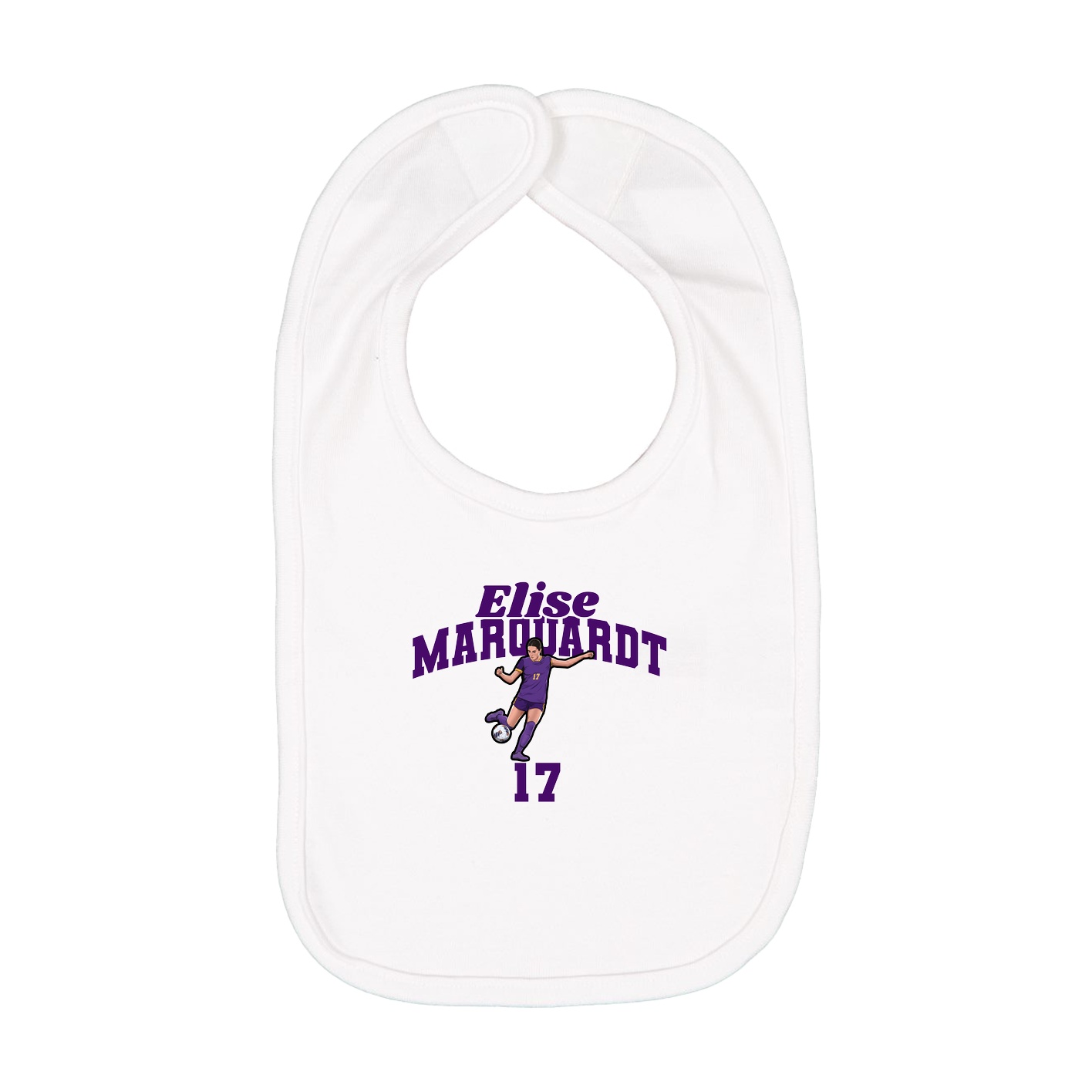 Infant Bib — Signature Arch in White