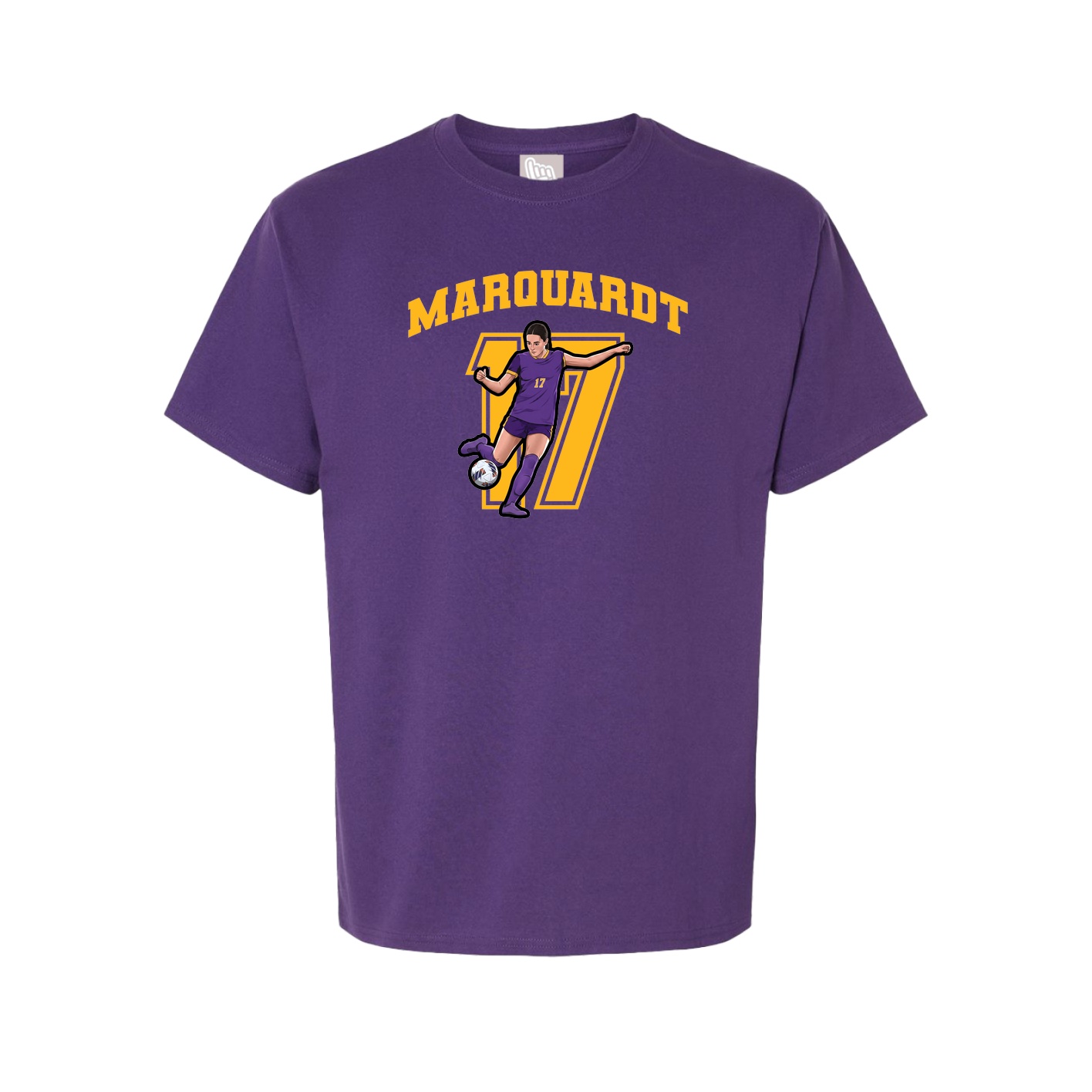 Youth Tee — Number in Purple