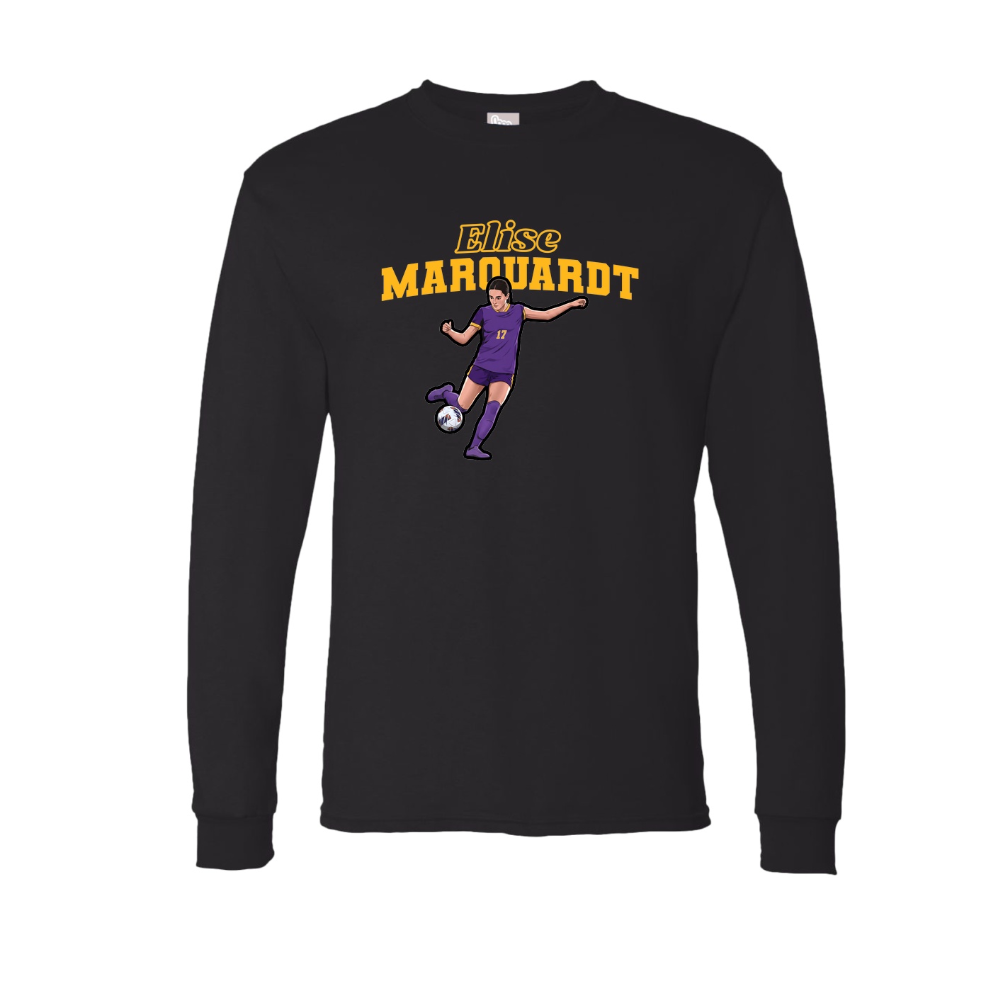 Long Sleeve Tee — Name Arch in Black