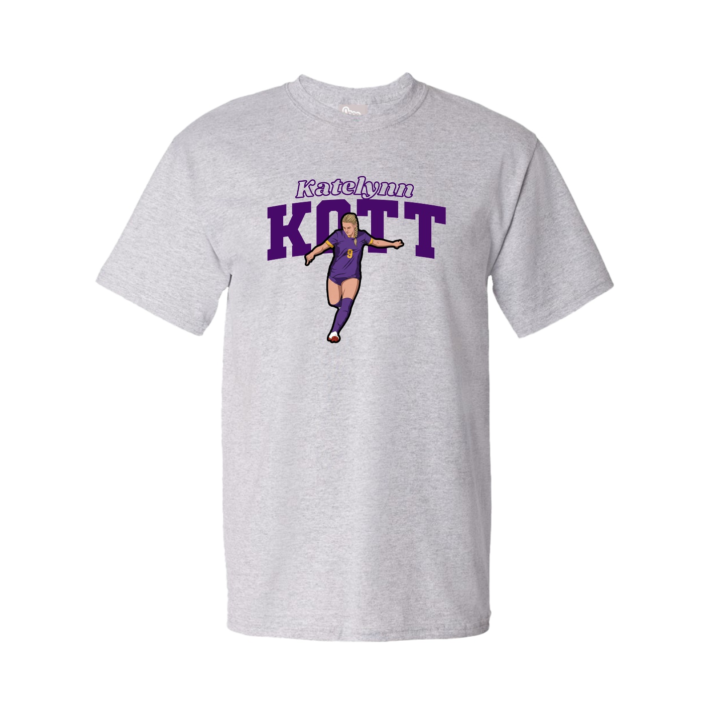Youth Tee — Name Arch in Grey