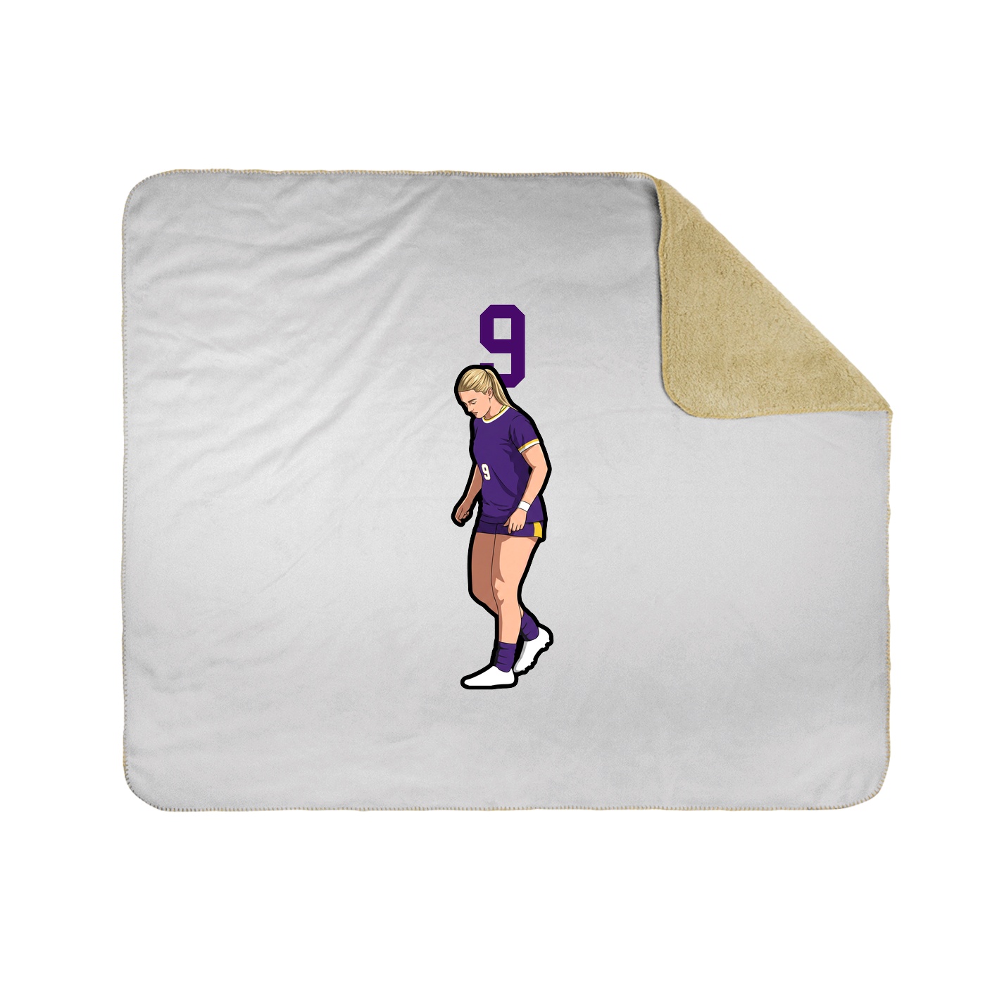 Throw Blanket — Number Top in White