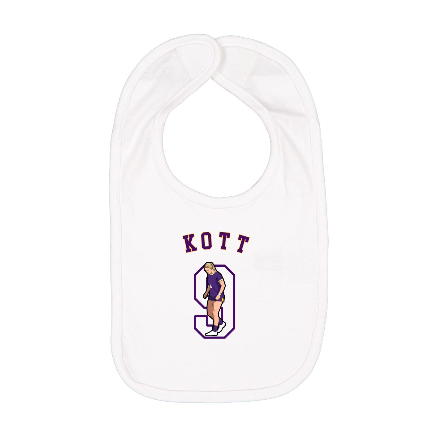Infant Bib — Shirsey Arch in White