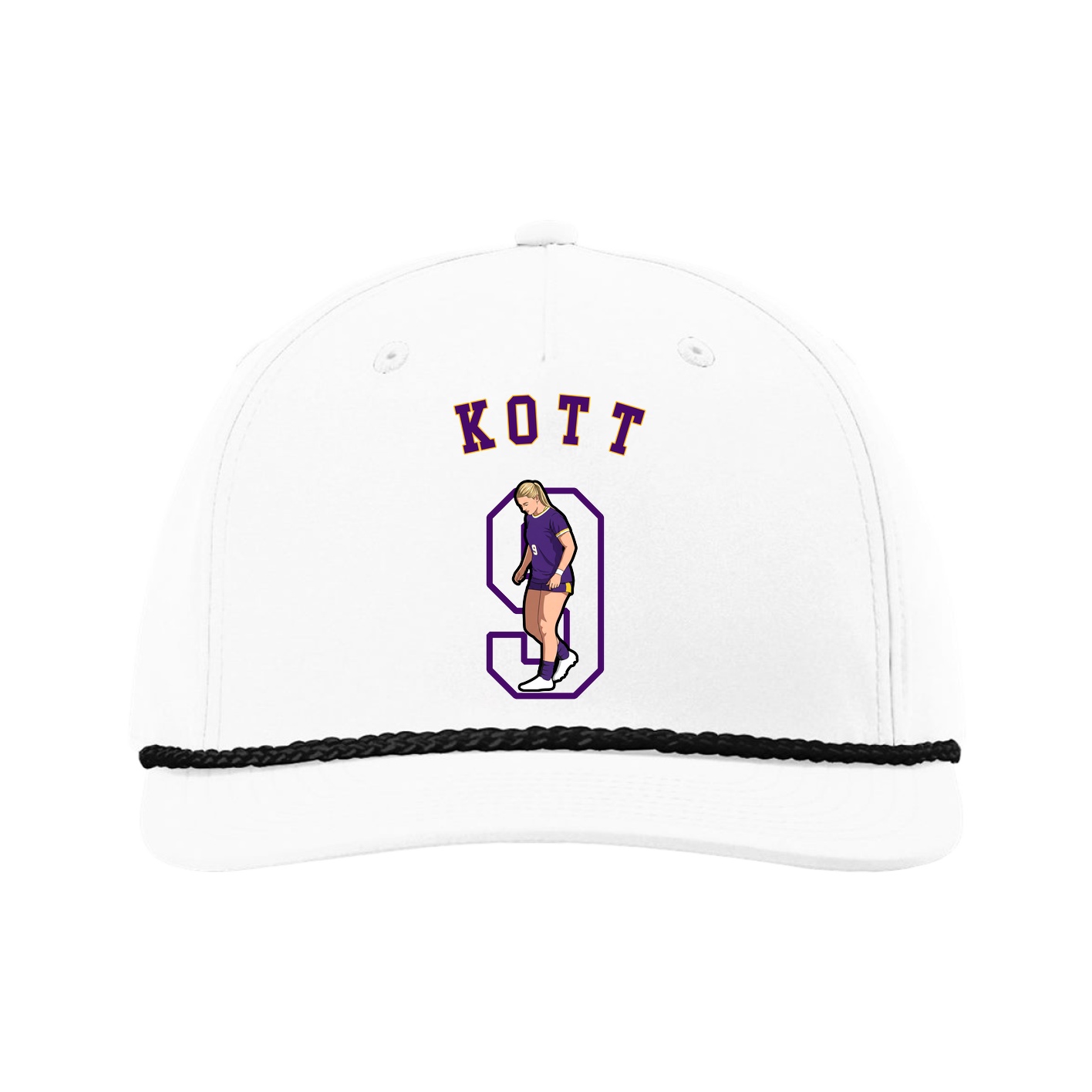 Five-Panel Classic Rope Cap — Shirsey Arch in White