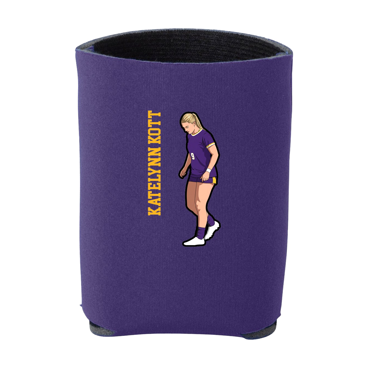 Can Holder — Name Vertical in Purple