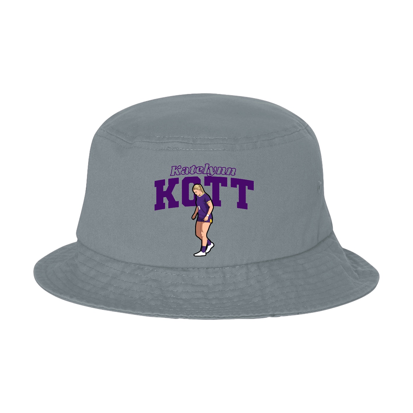 Bucket Cap — Name Arch in Grey