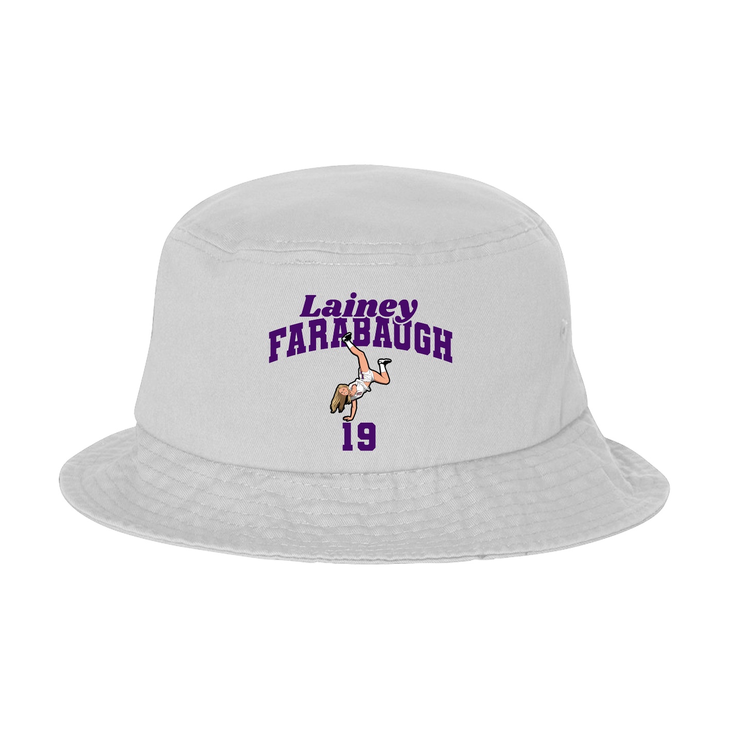 Bucket Cap — Signature Arch in White