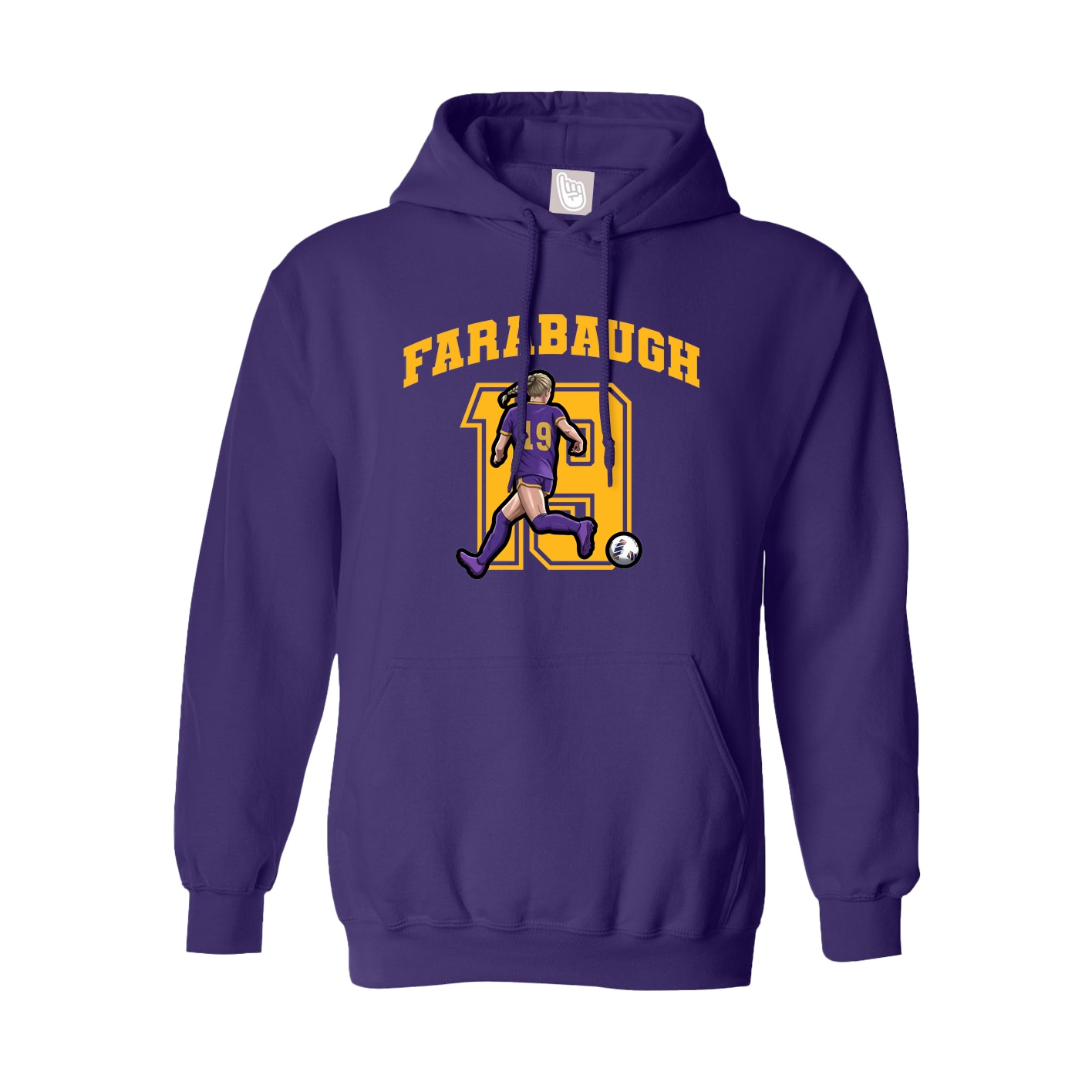 Hoodie — Number in Purple