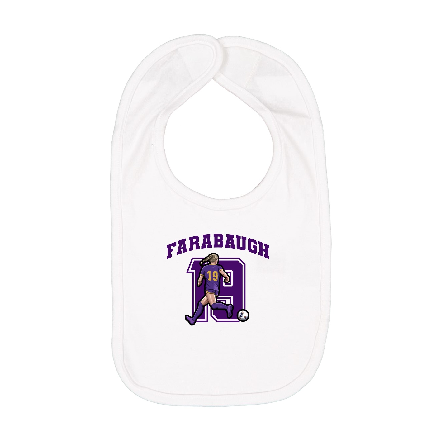 Infant Bib — Number in White