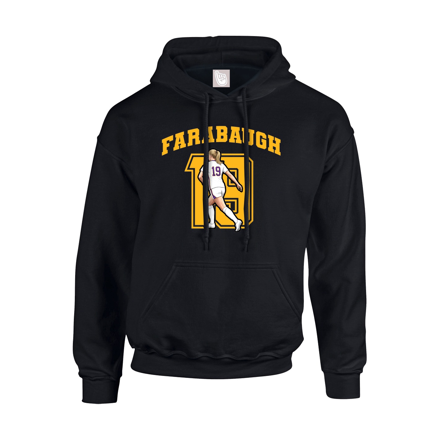 Youth Hoodie — Number in Black