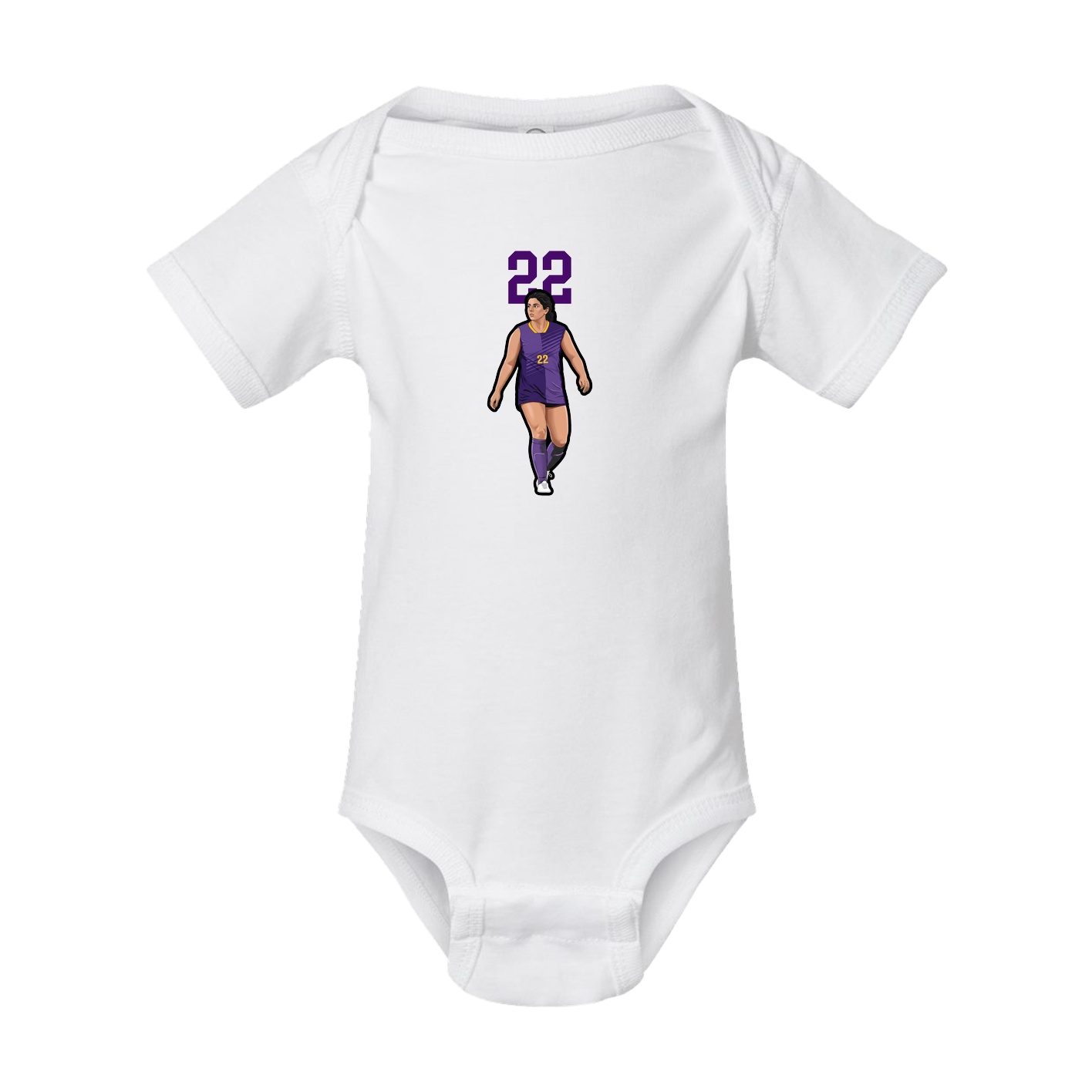 Baby Onesie — Number Top in White