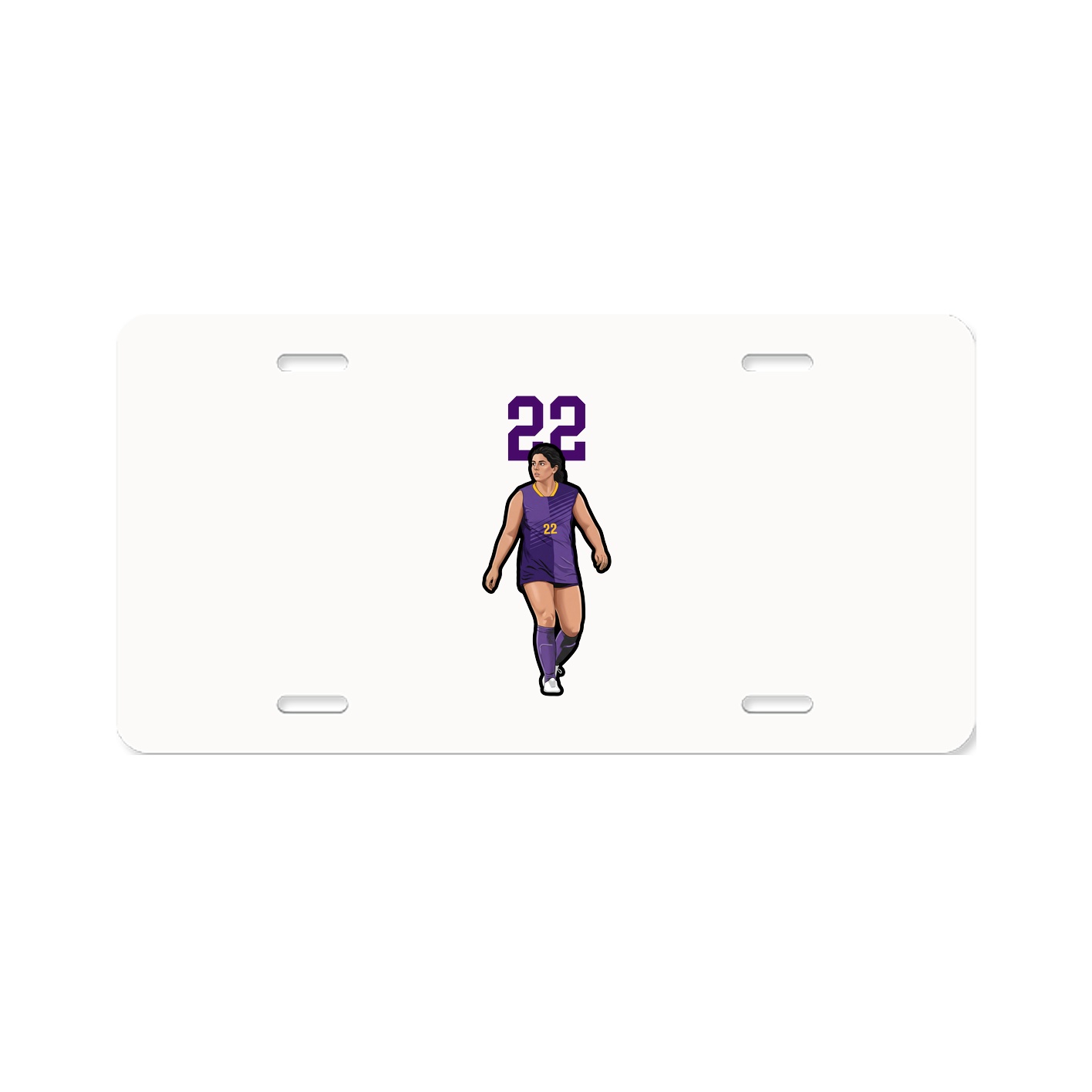 License Plate — Number Top in Classic