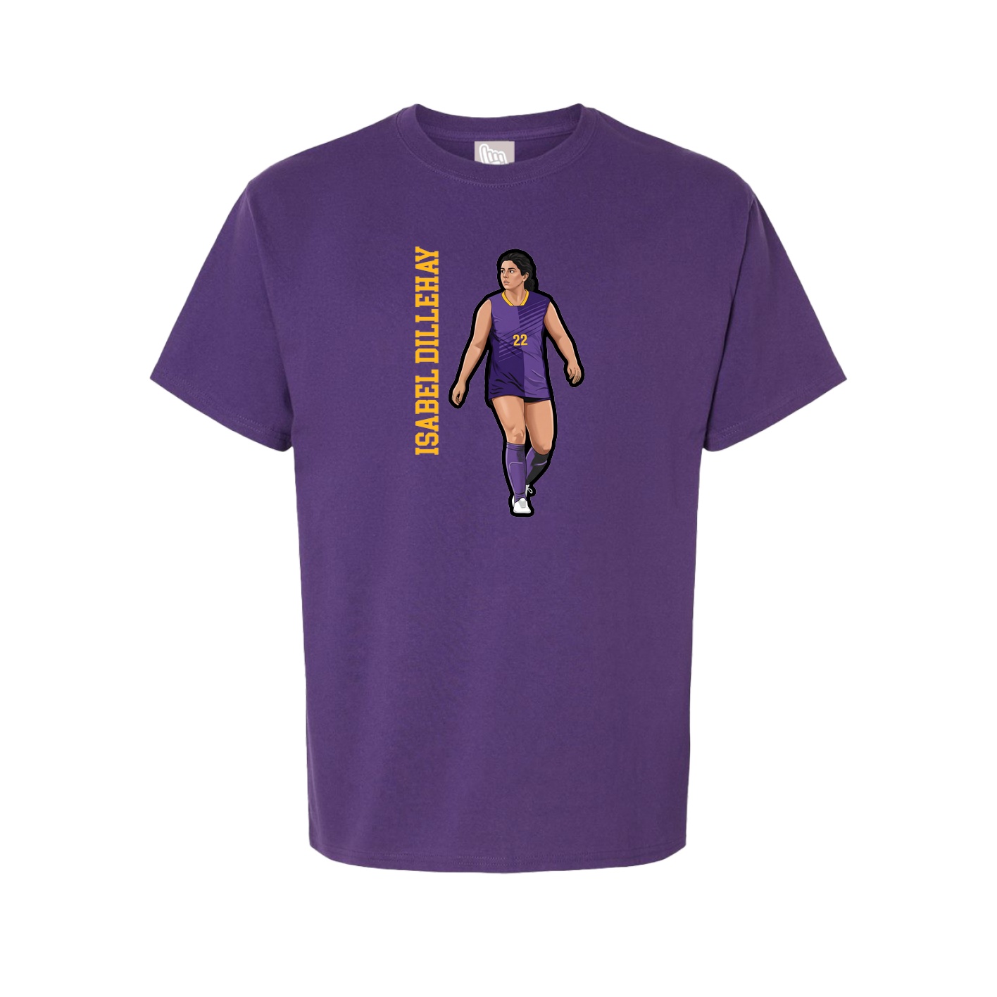 Tee — Name Vertical in Purple