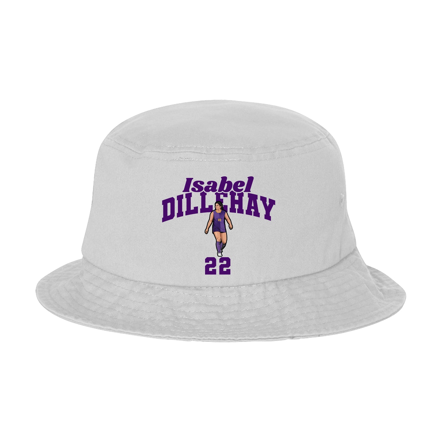 Bucket Cap — Signature Arch in White