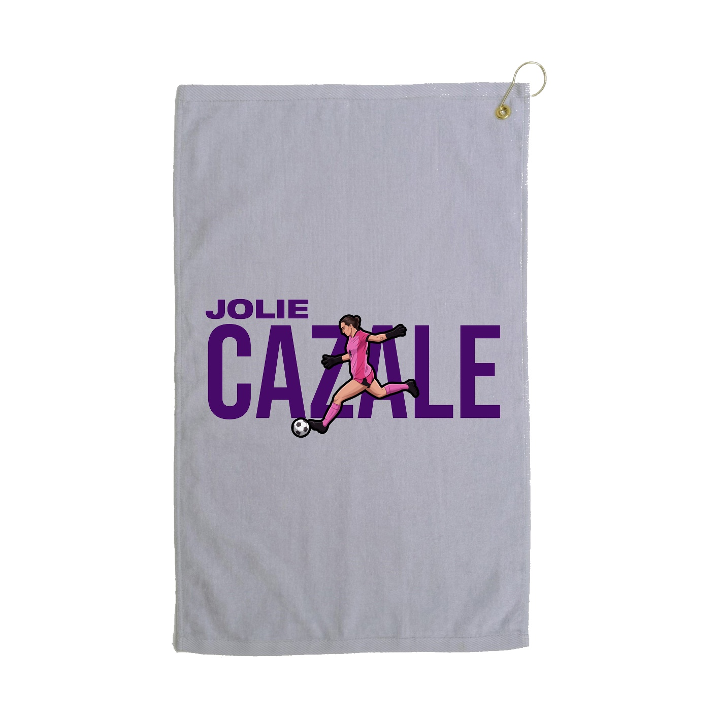 Golf Towel — Player Name in Grey