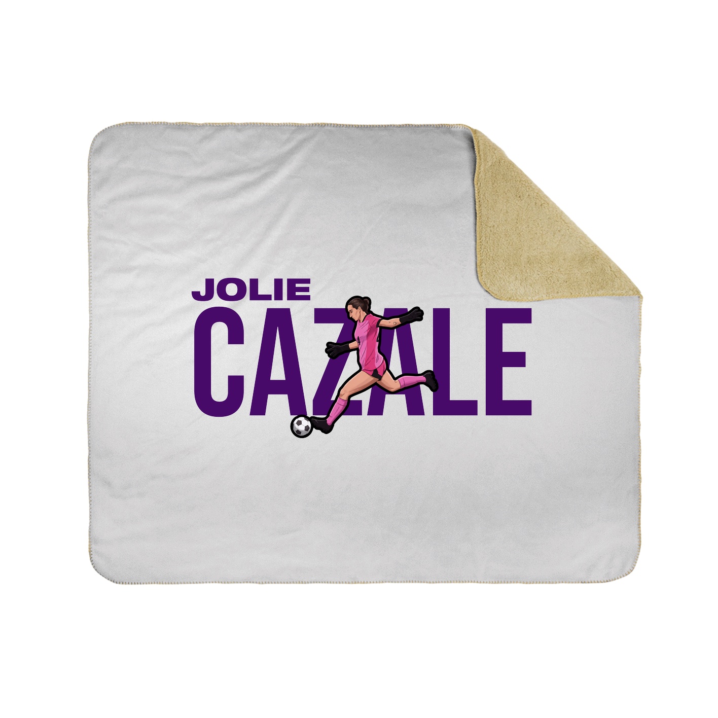Throw Blanket — Player Name in White