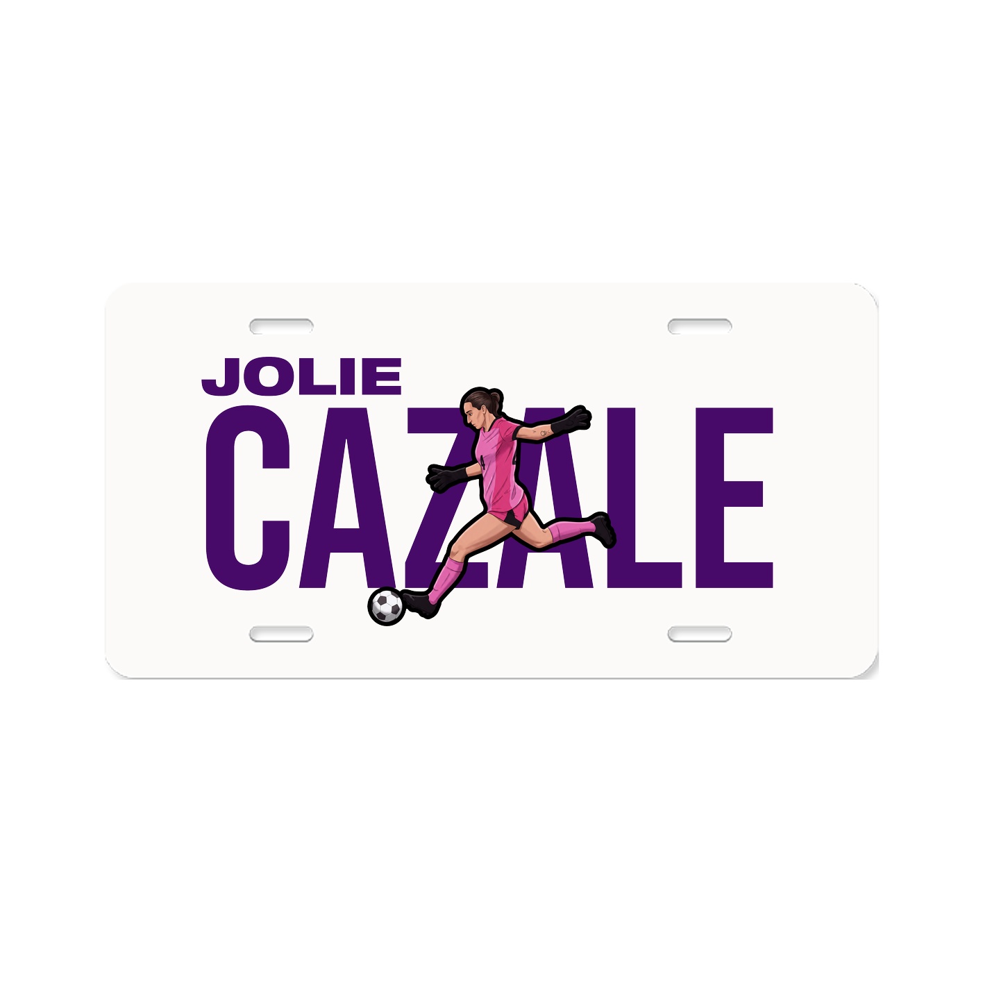 License Plate — Player Name in Classic