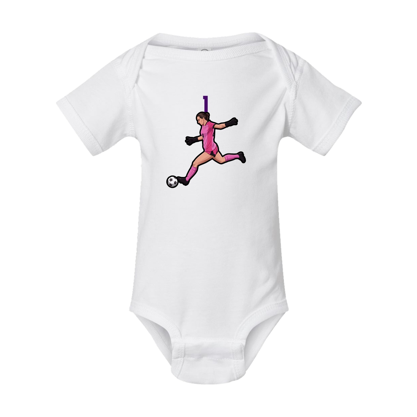 Baby Onesie — Number Top in White