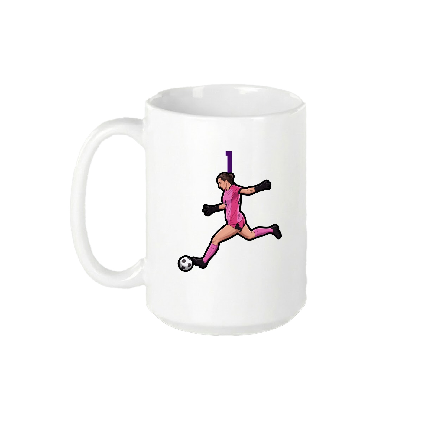 15oz Coffee Mug — Number Top in White