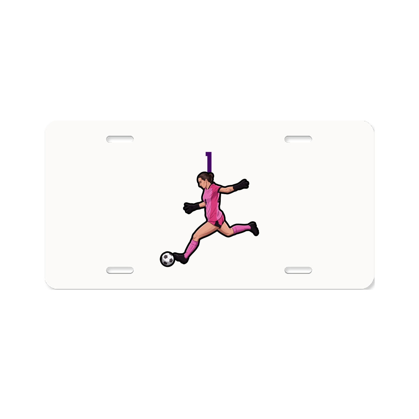 License Plate — Number Top in Classic