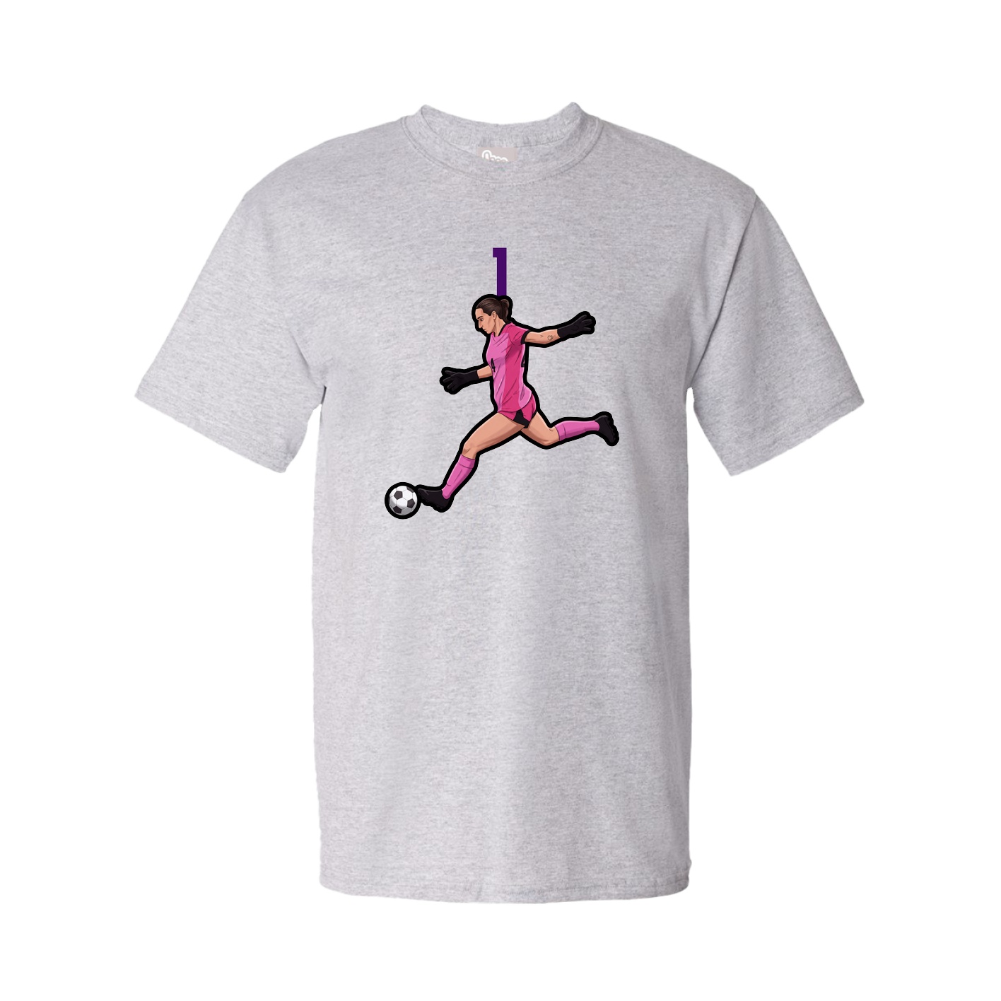Youth Tee — Number Top in Grey