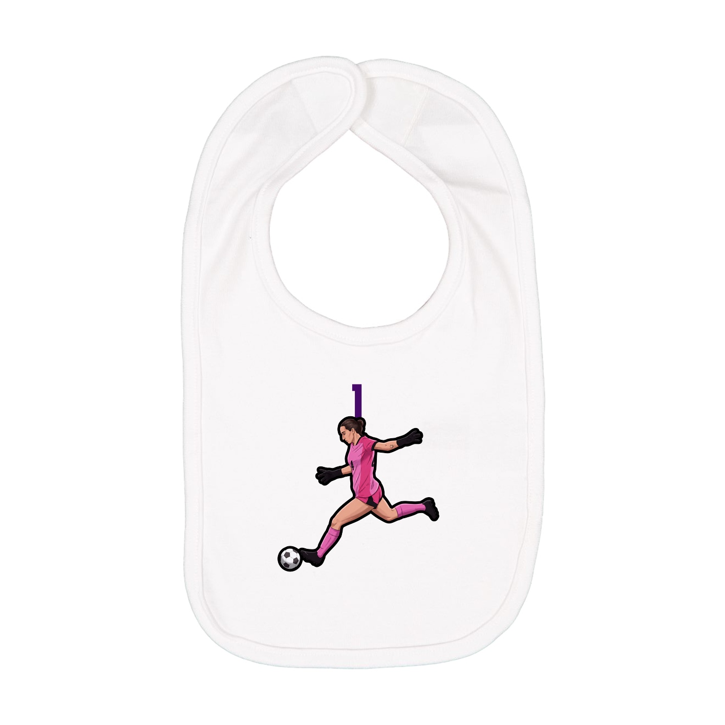 Infant Bib — Number Top in White