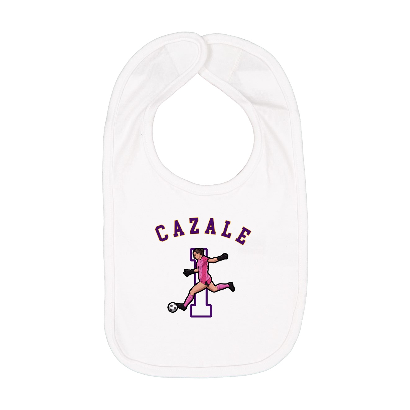Infant Bib — Shirsey Arch in White