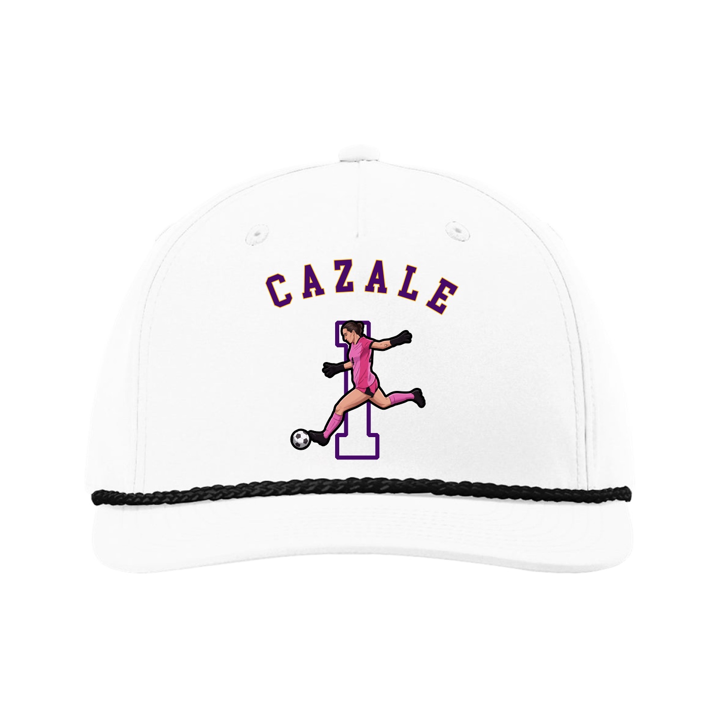 Five-Panel Classic Rope Cap — Shirsey Arch in White