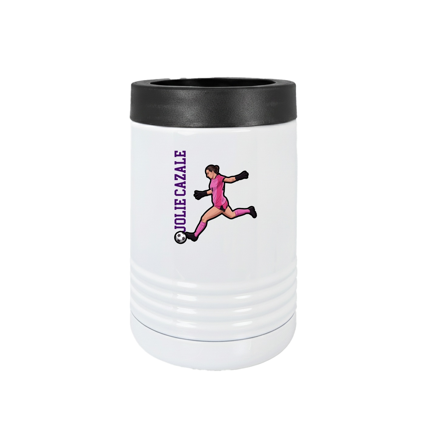 Beverage Holder — Name Vertical in White
