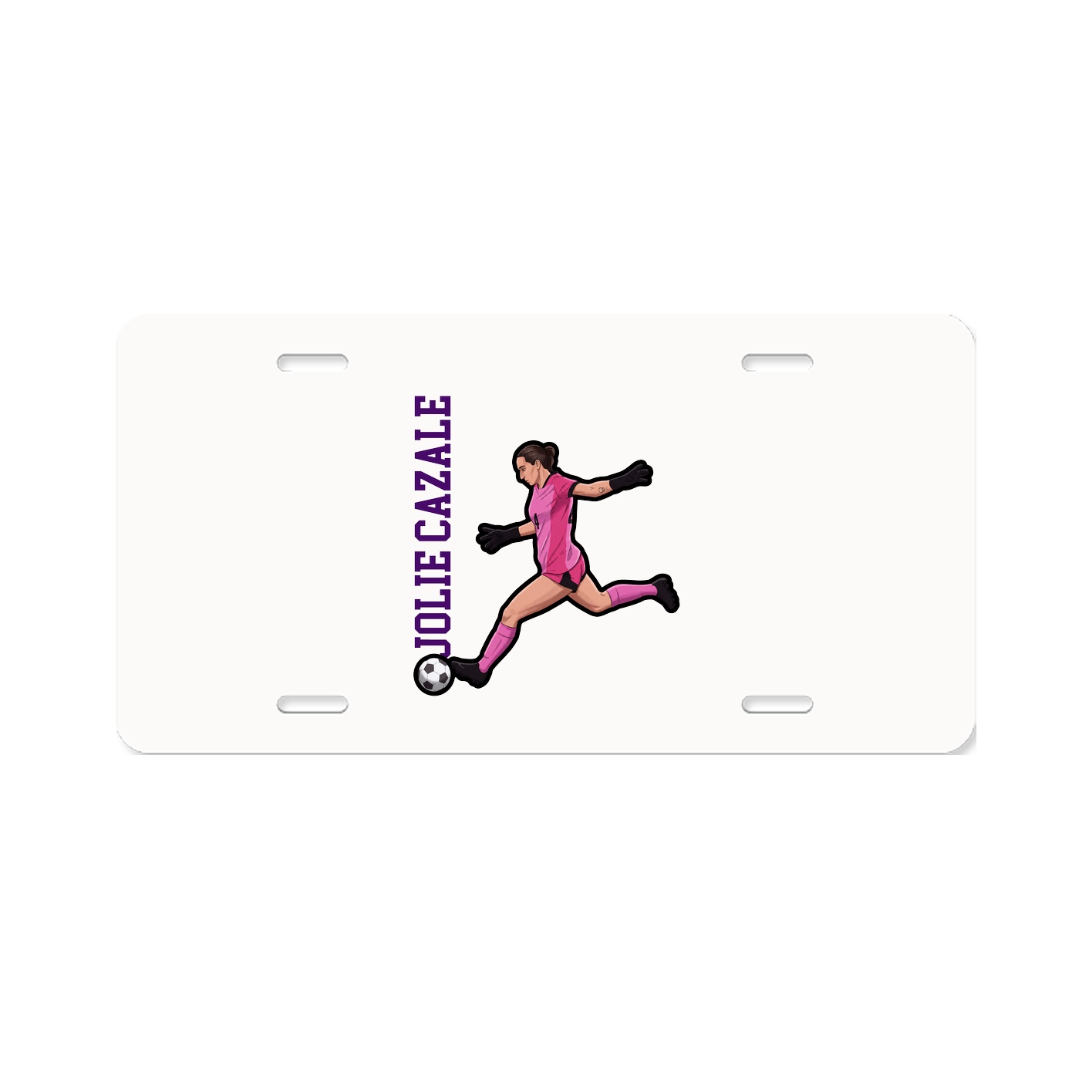 License Plate — Name Vertical in Classic
