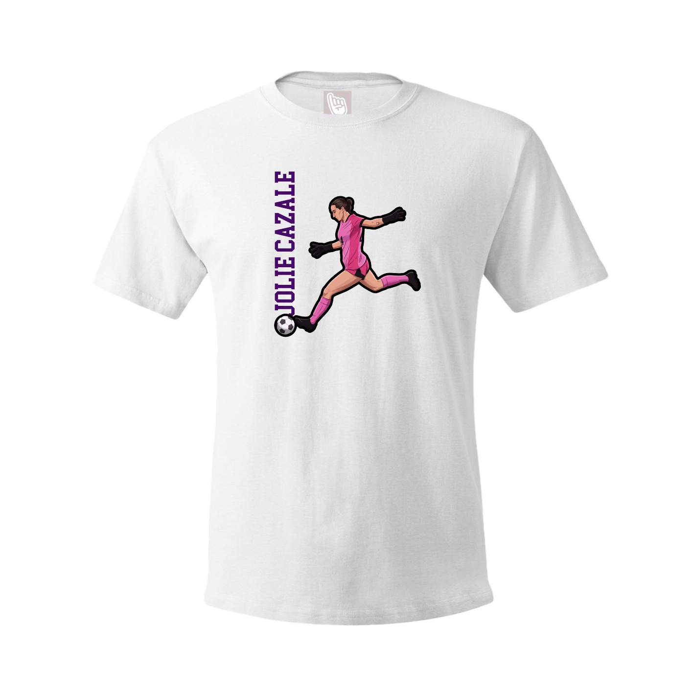 Tee — Name Vertical in White