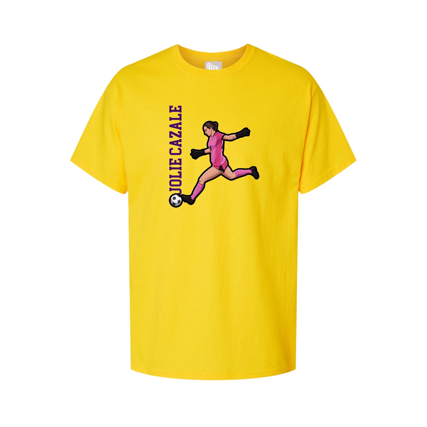 Youth Tee — Name Vertical in Gold