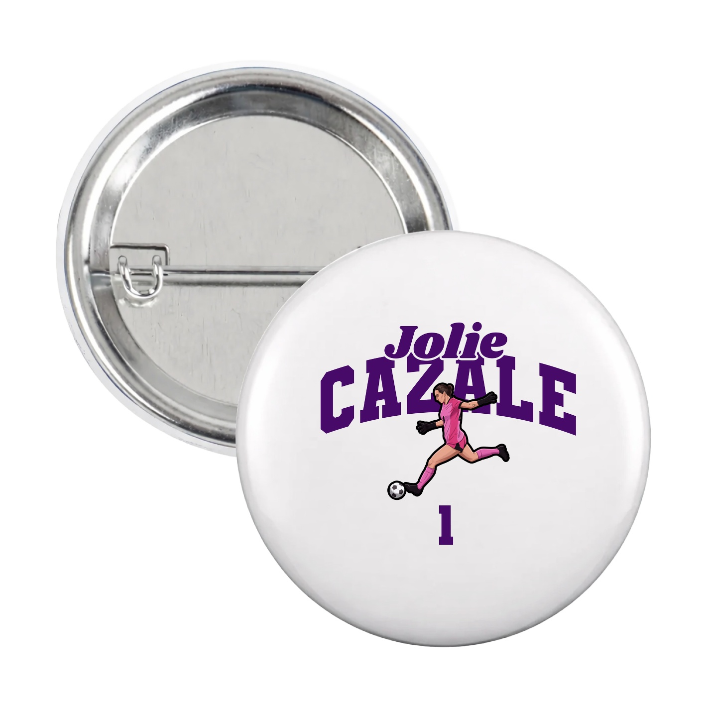 Game Day Button — Signature Arch in White